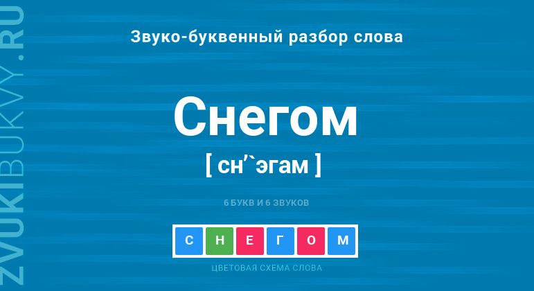 Название слова - СНЕГОМ