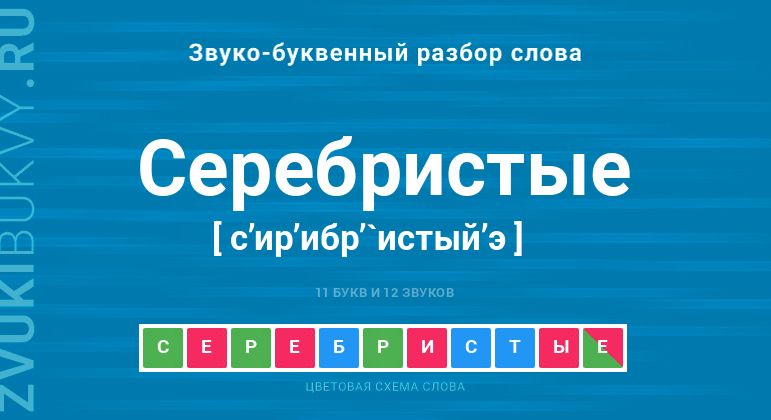 Название слова - СЕРЕБРИСТЫЕ