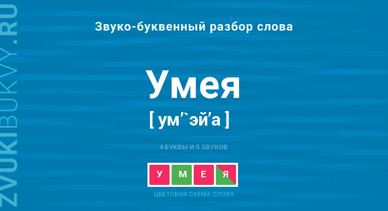 Название слова - УМЕЯ