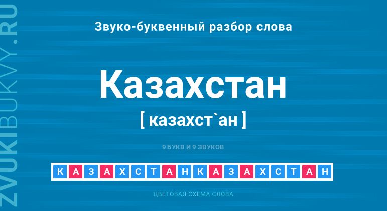Казахстан ударение в слове
