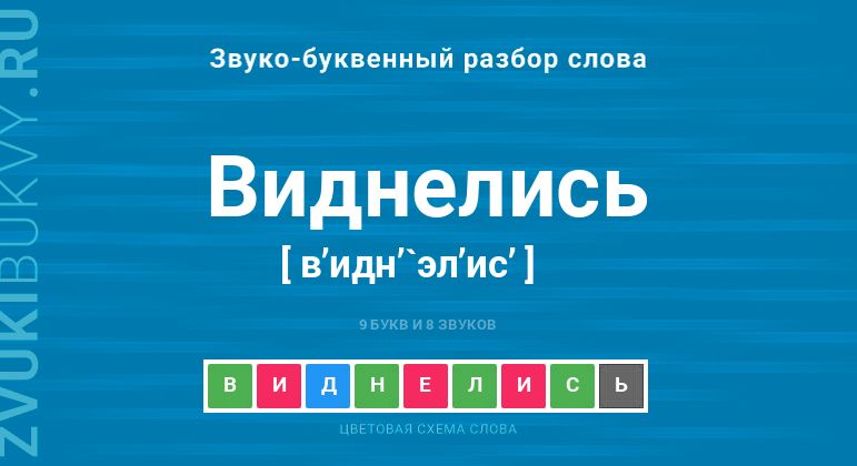 Название слова - ВИДНЕЛИСЬ