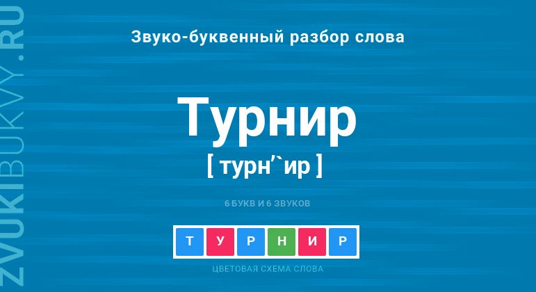 Название слова - ТУРНИР