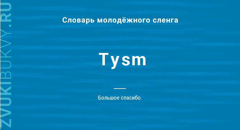 Значение слова Tysm