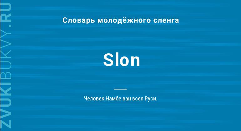 Значение слова Slon