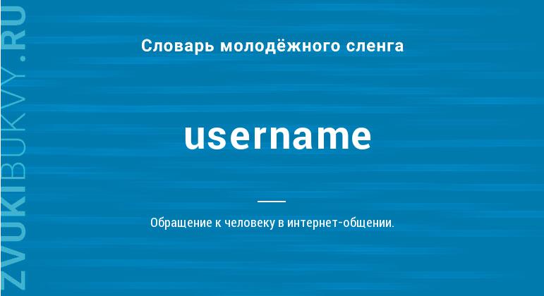 Значение слова Username