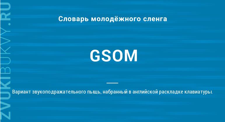 Значение слова GSOM
