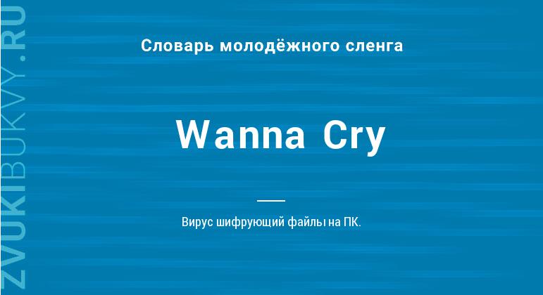 Значение слова Wanna Cry
