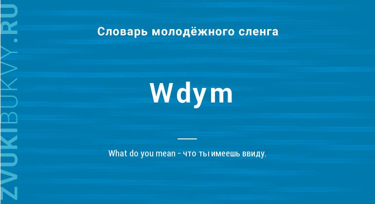 Значение слова Wdym