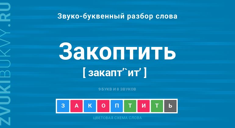 Название слова - ЗАКОПТИТЬ