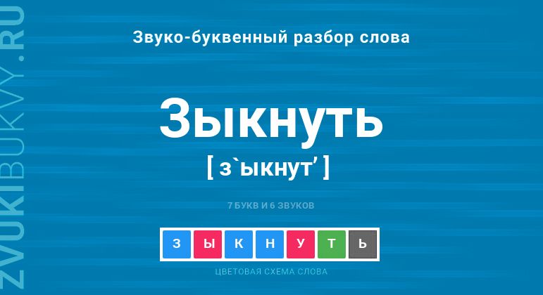 Название слова - ЗЫКНУТЬ